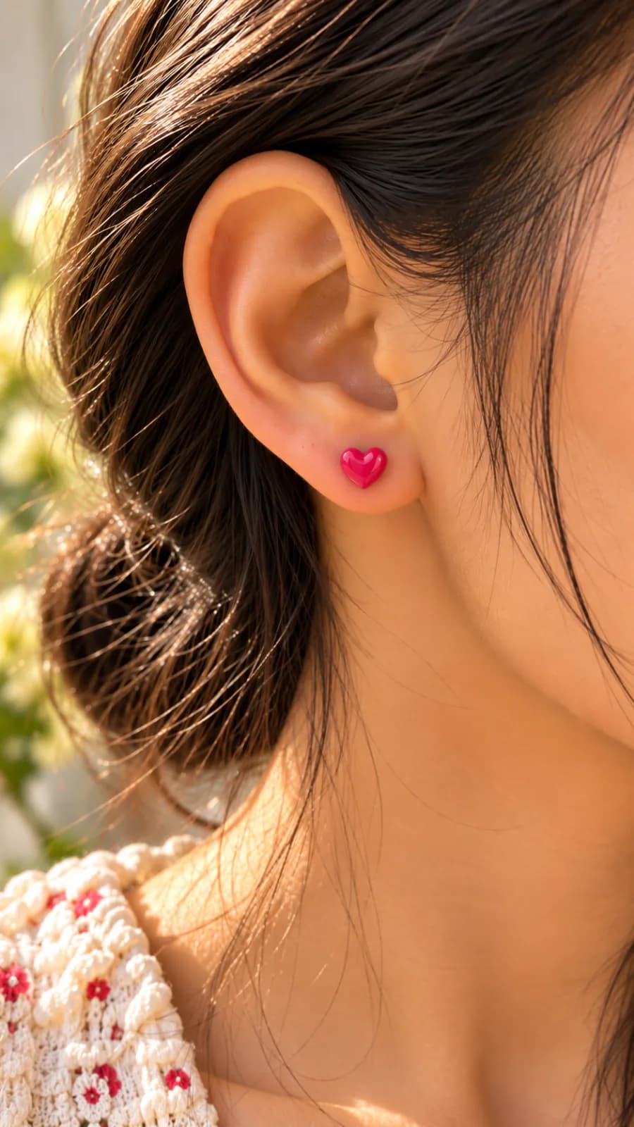 Handmade Cute Mini Heart Studs — 2